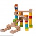 BooKid Durable Wooden Marble Run Toys for Toddlers 40 Marble Track Pieces